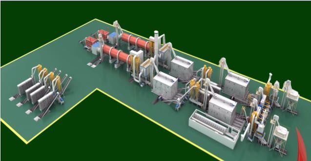 1.1-1.3 t/M3 Densité ligne de production de granulés de biomasse 2-12 mm